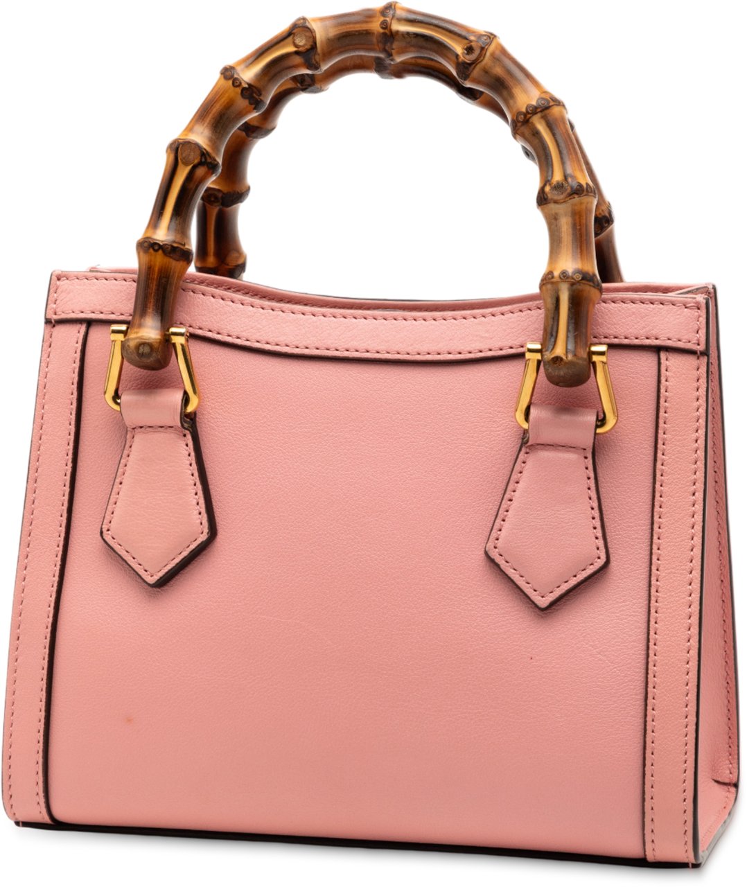 Gucci Mini Calfskin Bamboo Diana Satchel Roze