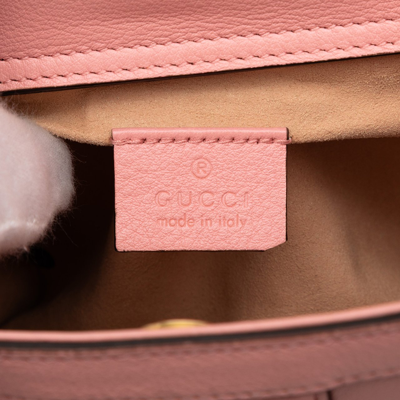 Gucci Mini Calfskin Bamboo Diana Satchel Roze