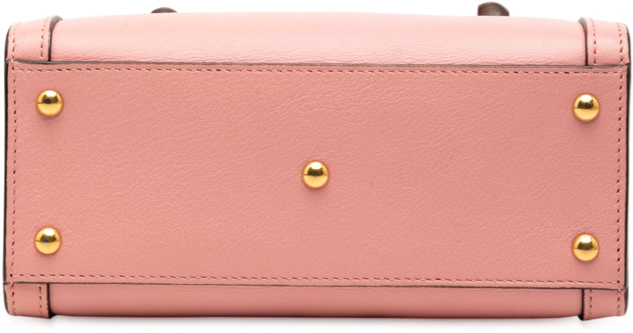 Gucci Mini Calfskin Bamboo Diana Satchel Roze