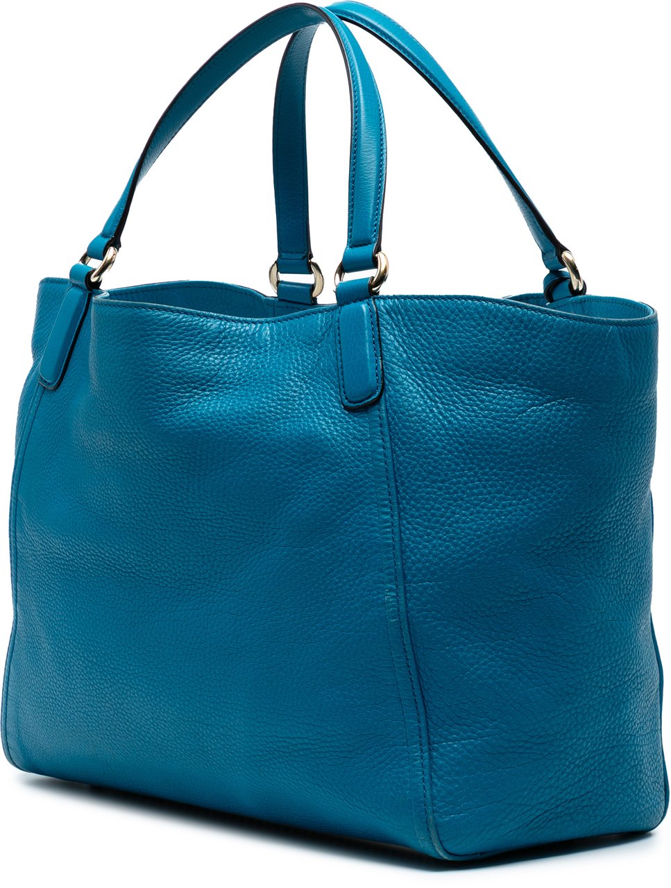 Gucci Medium Leather Soho Cellarius Tote Blauw
