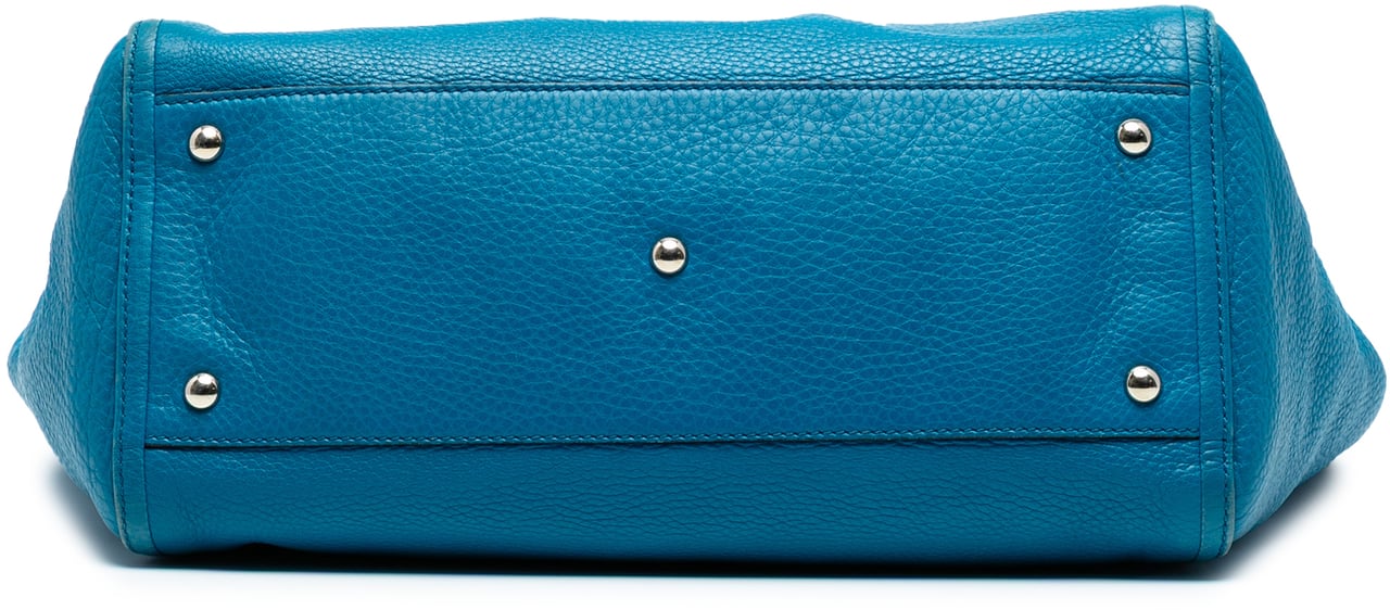 Gucci Medium Leather Soho Cellarius Tote Blauw