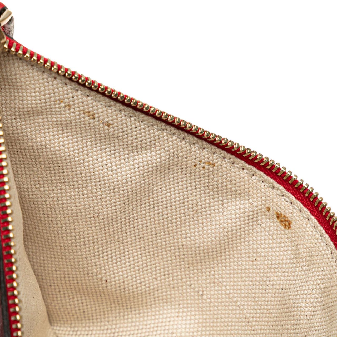 Gucci Leather Craft Pouch Rood