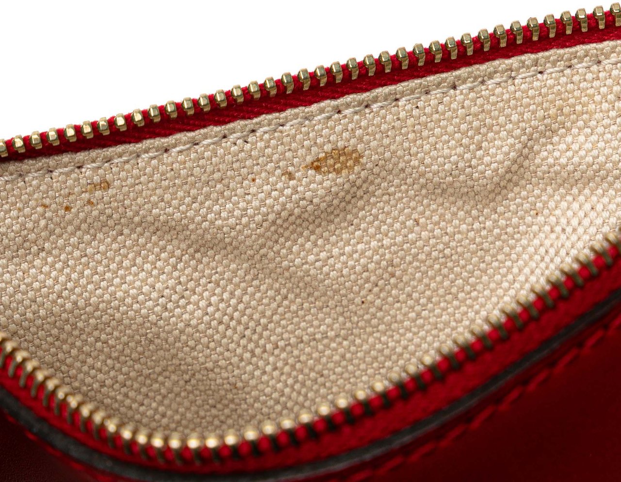 Gucci Leather Craft Pouch Rood