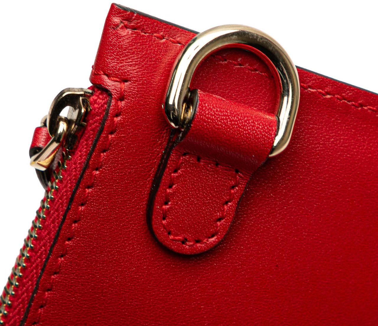 Gucci Leather Craft Pouch Rood