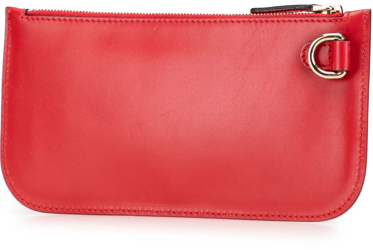Gucci Leather Craft Pouch Rood