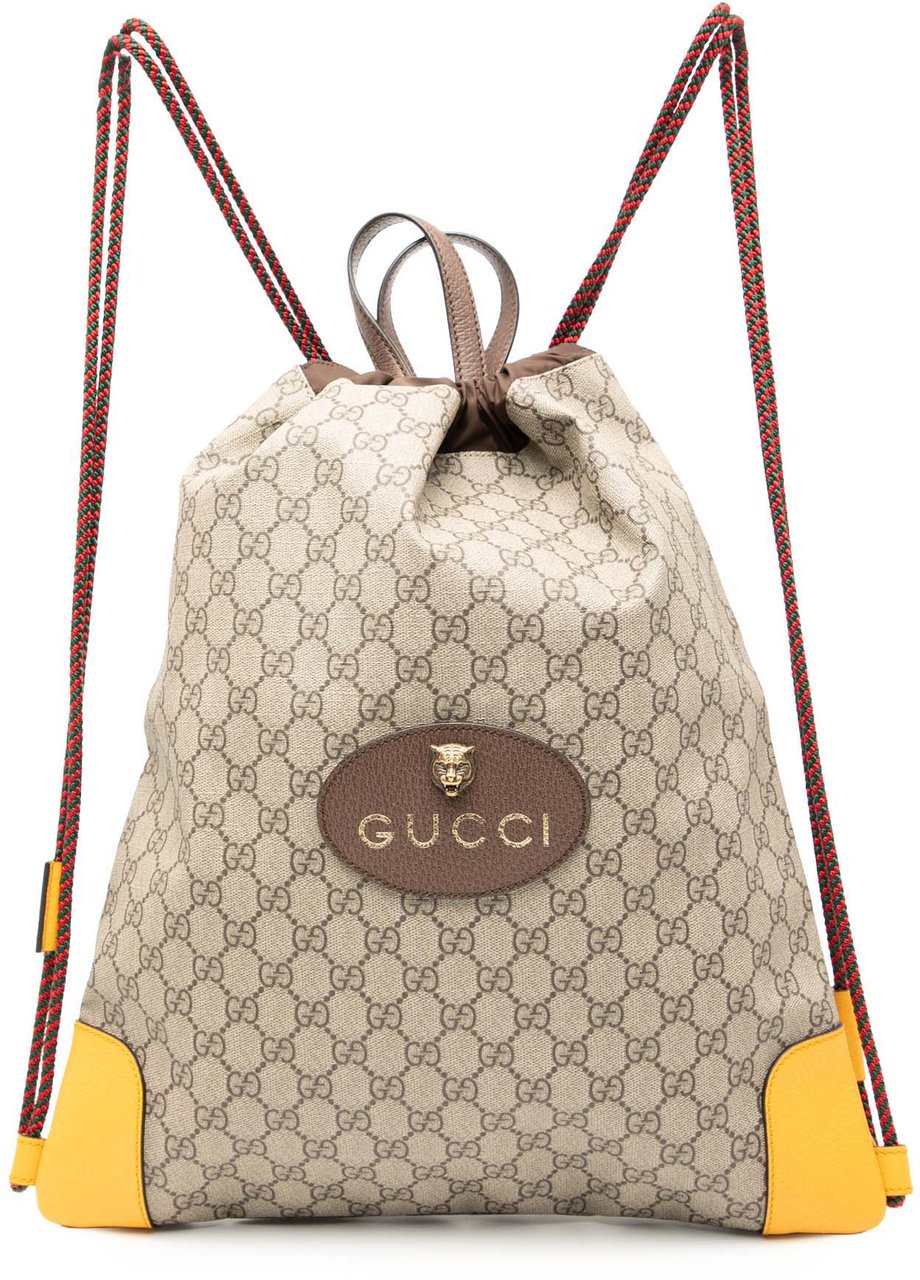 Gucci GG Supreme Animalier Backpack Bruin