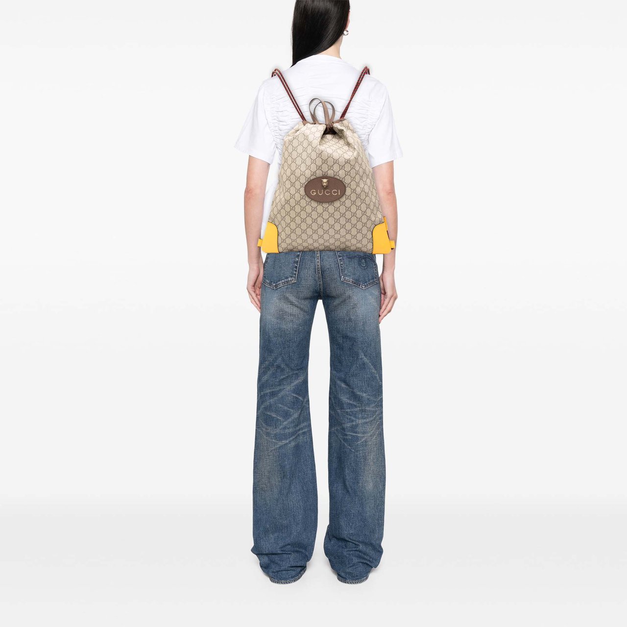 Gucci GG Supreme Animalier Backpack Bruin