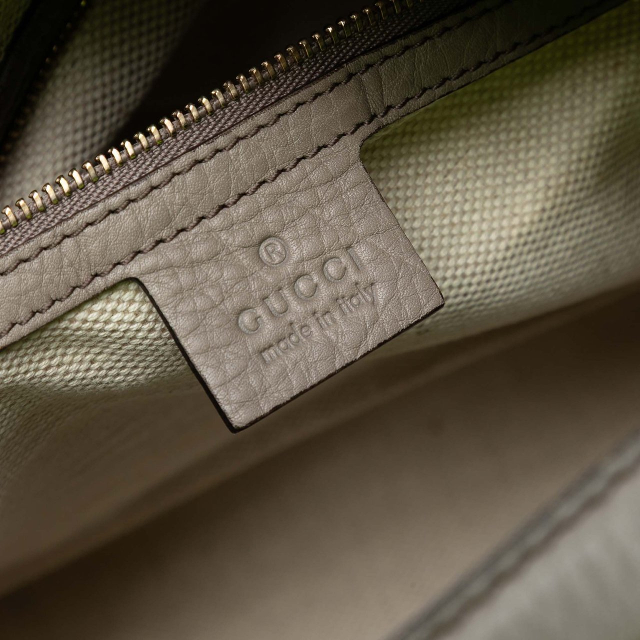 Gucci Pebbled Calfskin Soho Cellarius Boston Bruin