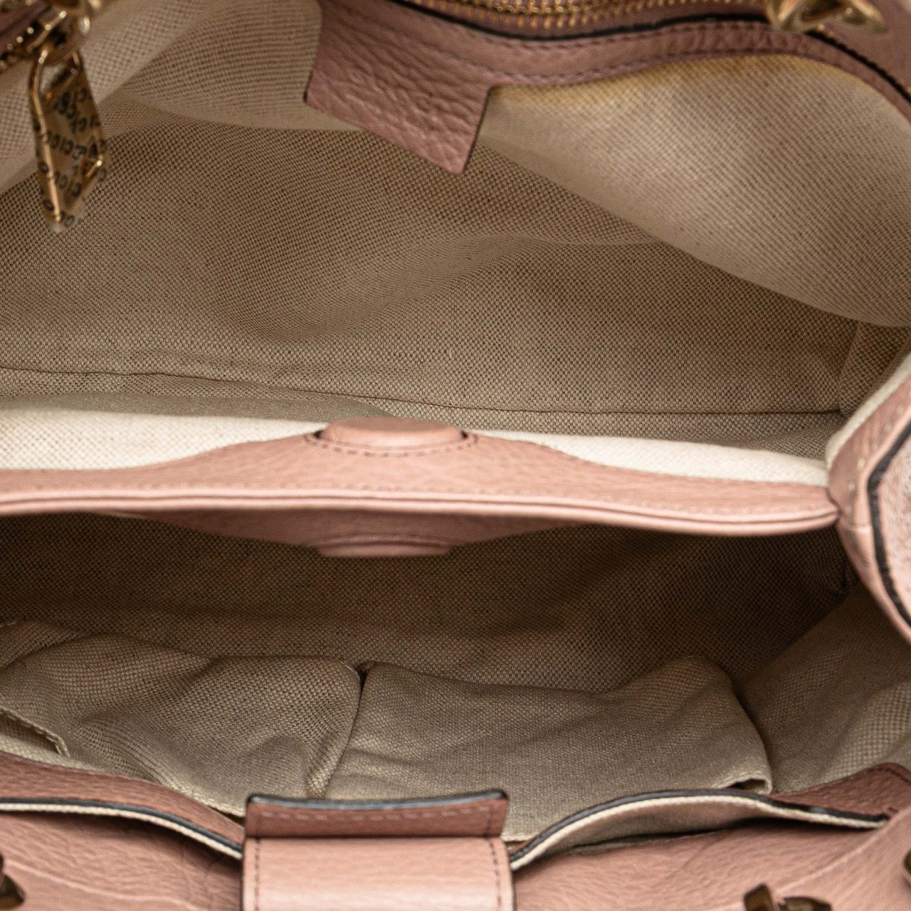 Gucci Small Calfskin Bamboo Shopper Satchel Roze