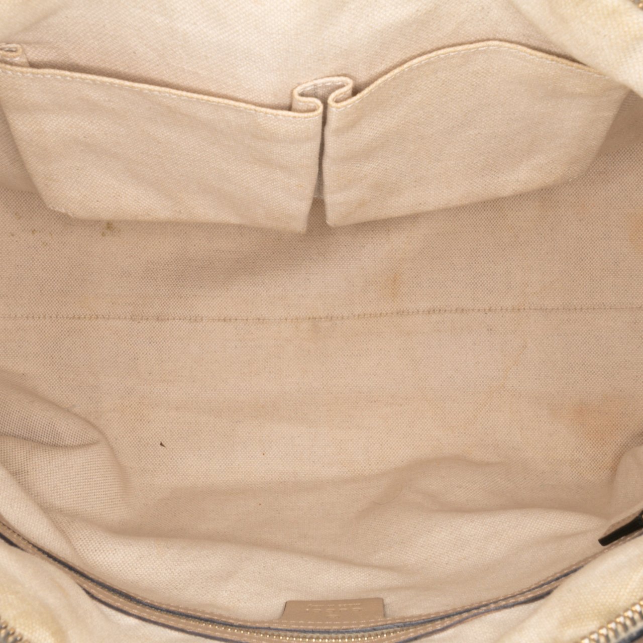 Gucci Large GG Supreme Nice Dome Satchel Bruin