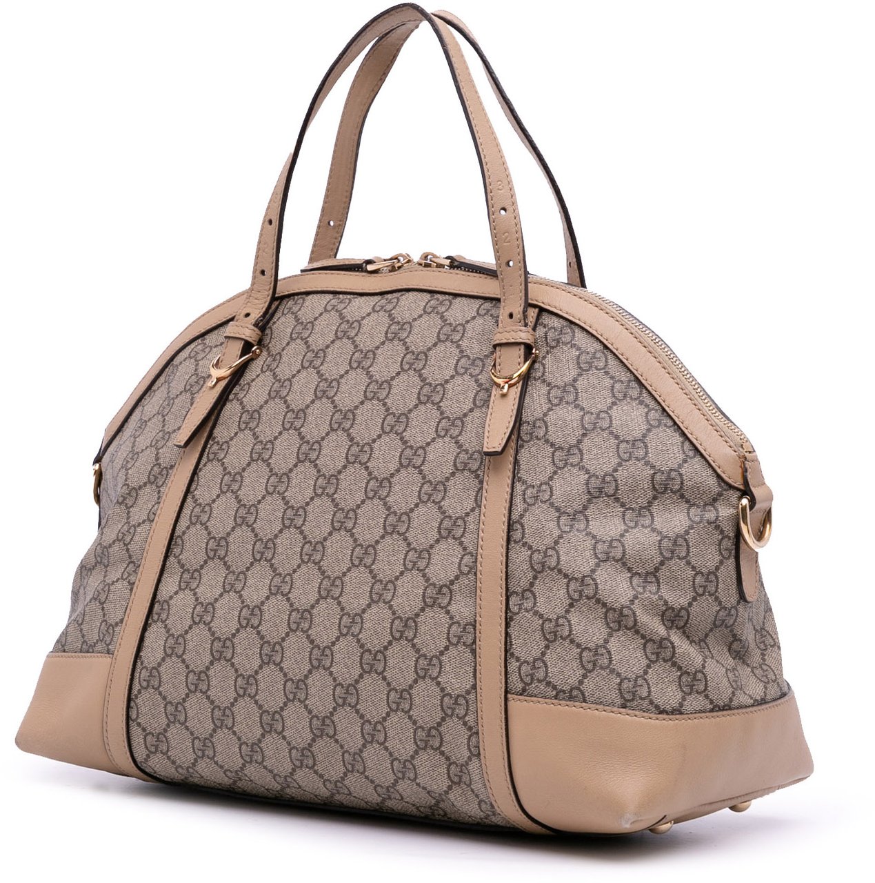 Gucci Large GG Supreme Nice Dome Satchel Bruin
