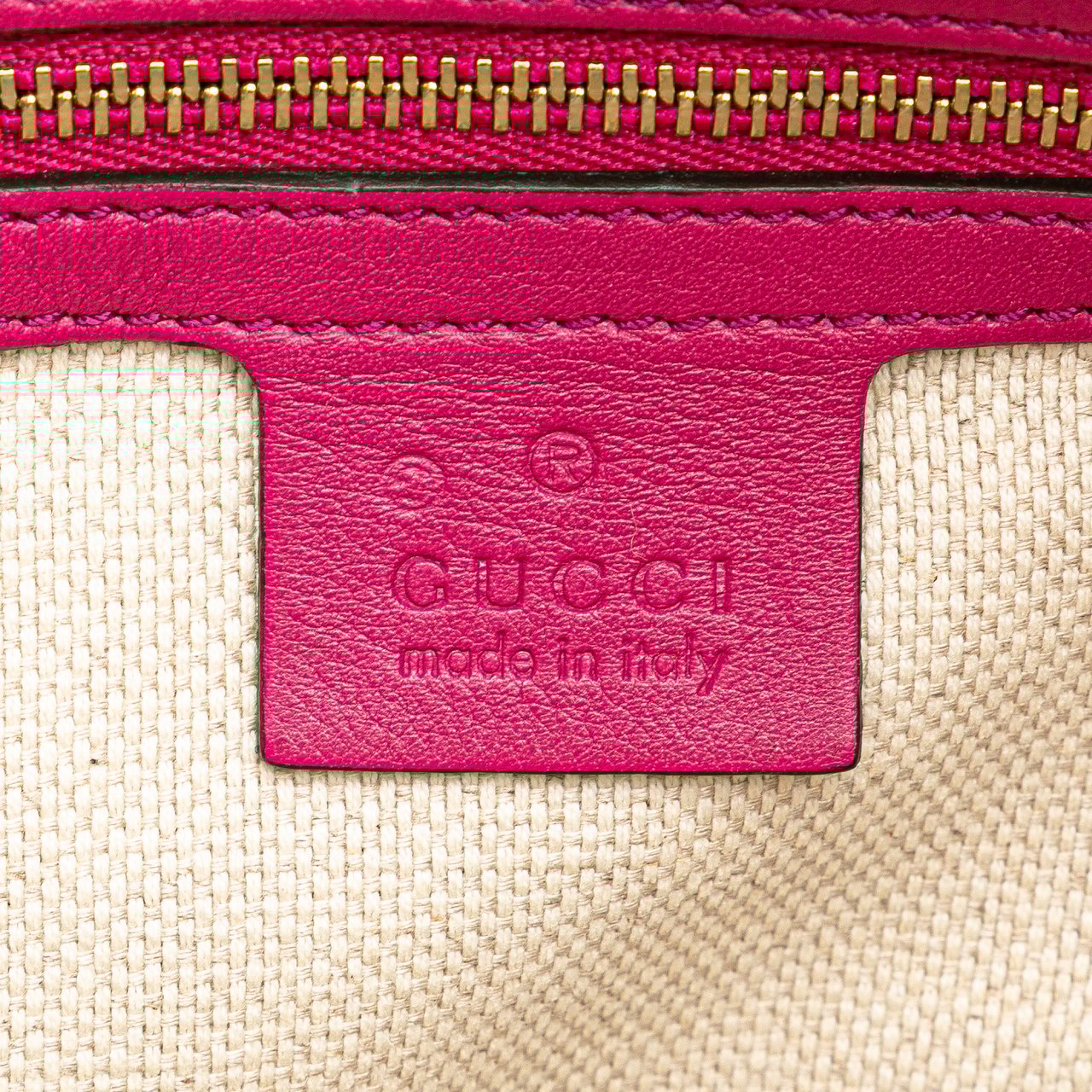 Gucci Patent Soho Chain Zip Shoulder Bag Roze
