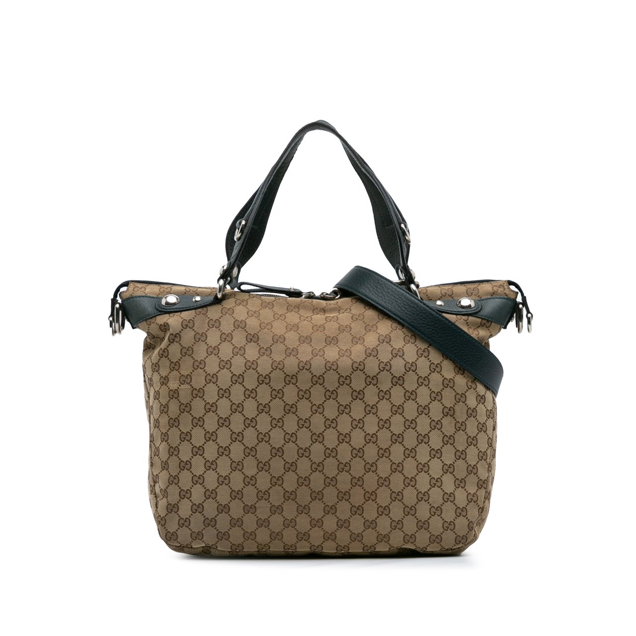 Gucci Large GG Canvas Icon Bit Satchel Bruin