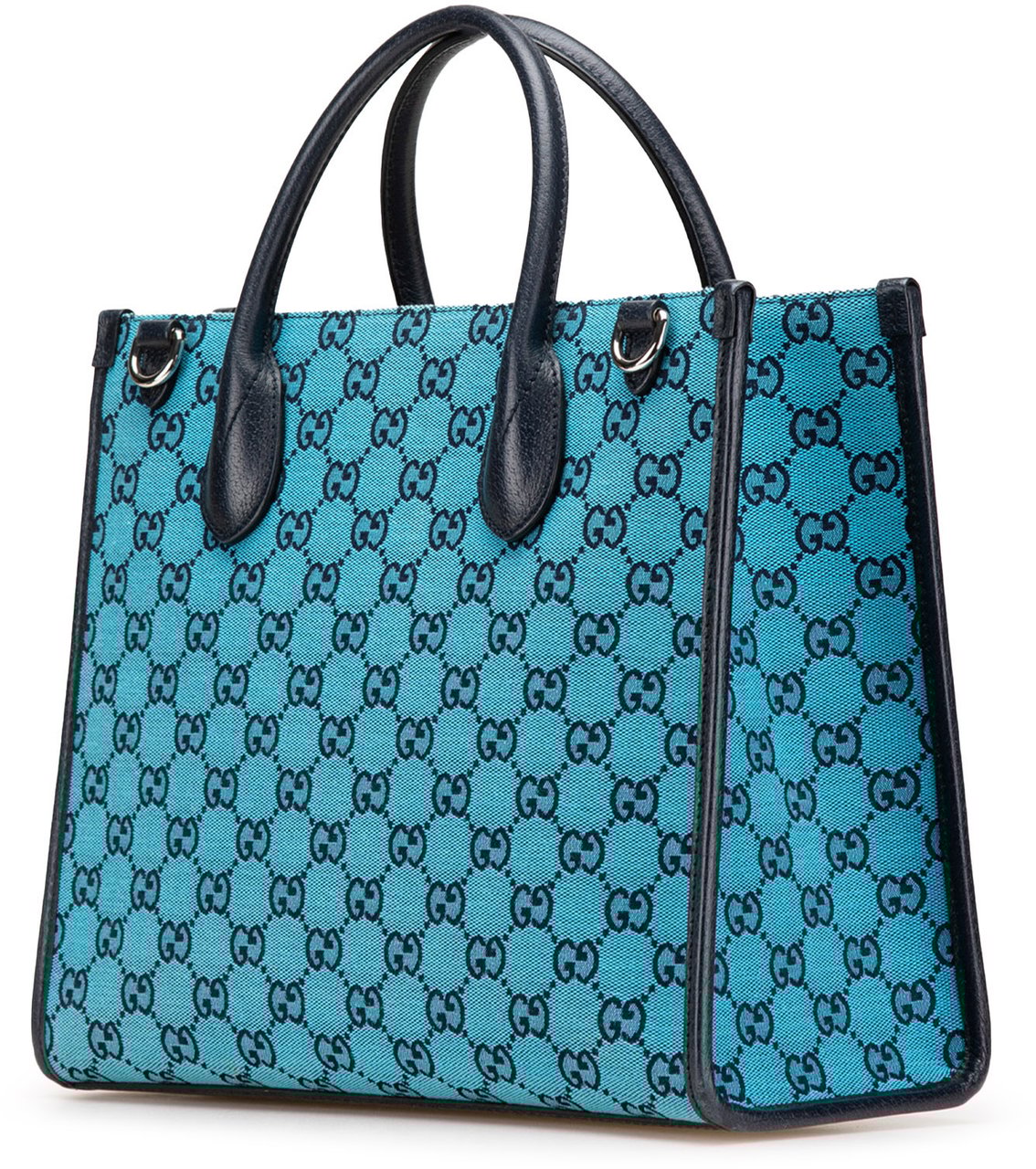 Gucci Small GG Canvas Interlocking G Tote Blauw