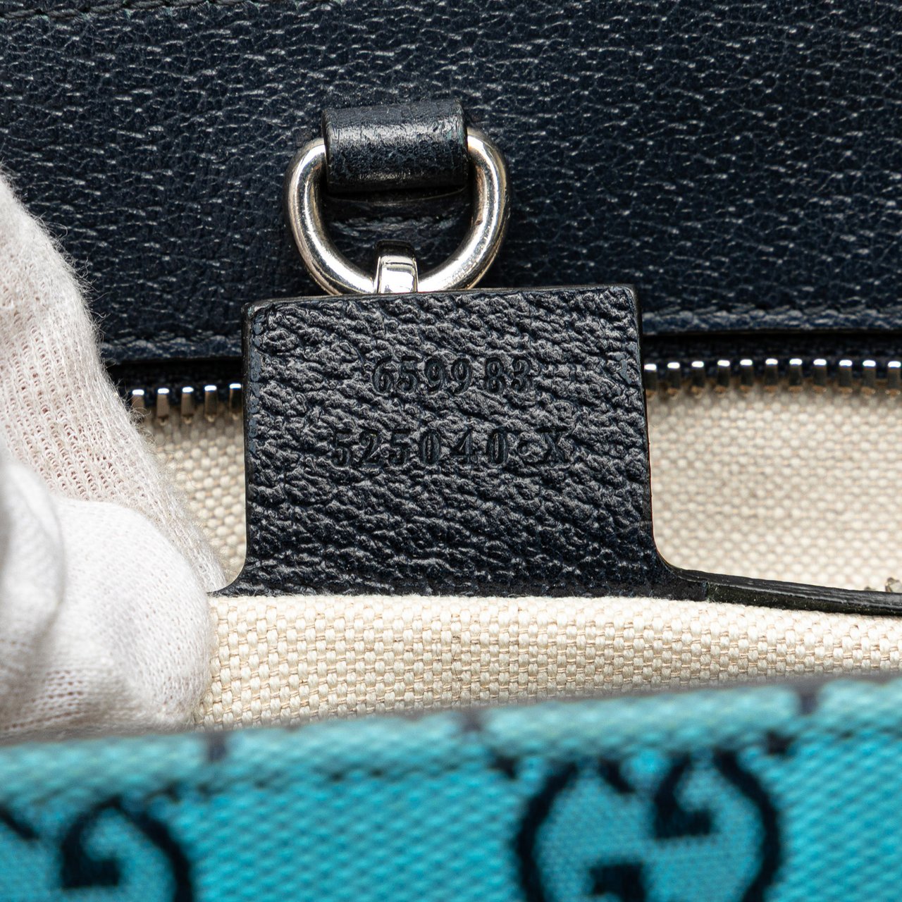 Gucci Small GG Canvas Interlocking G Tote Blauw