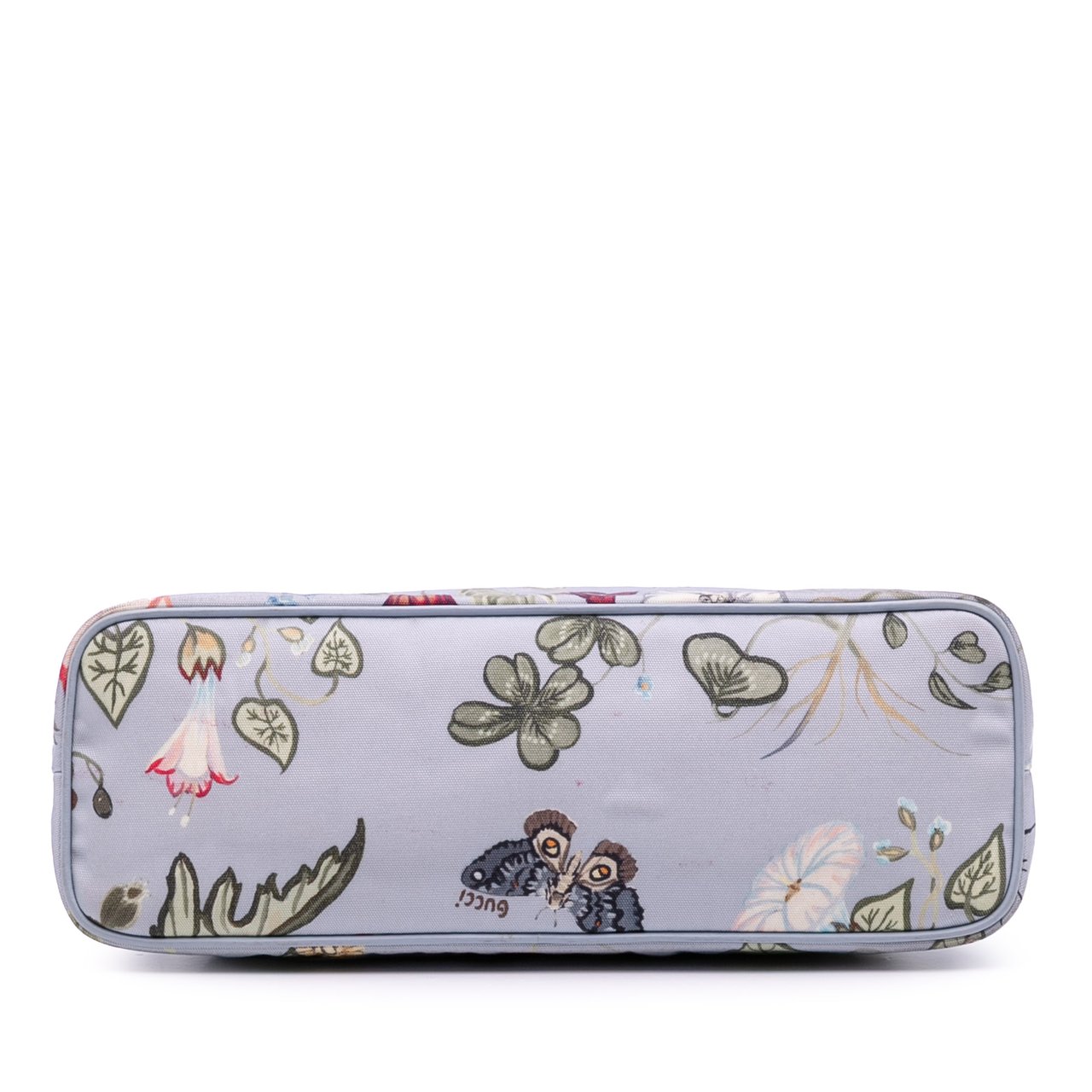Gucci Small Canvas Flora Knight Convertible Tote Blauw