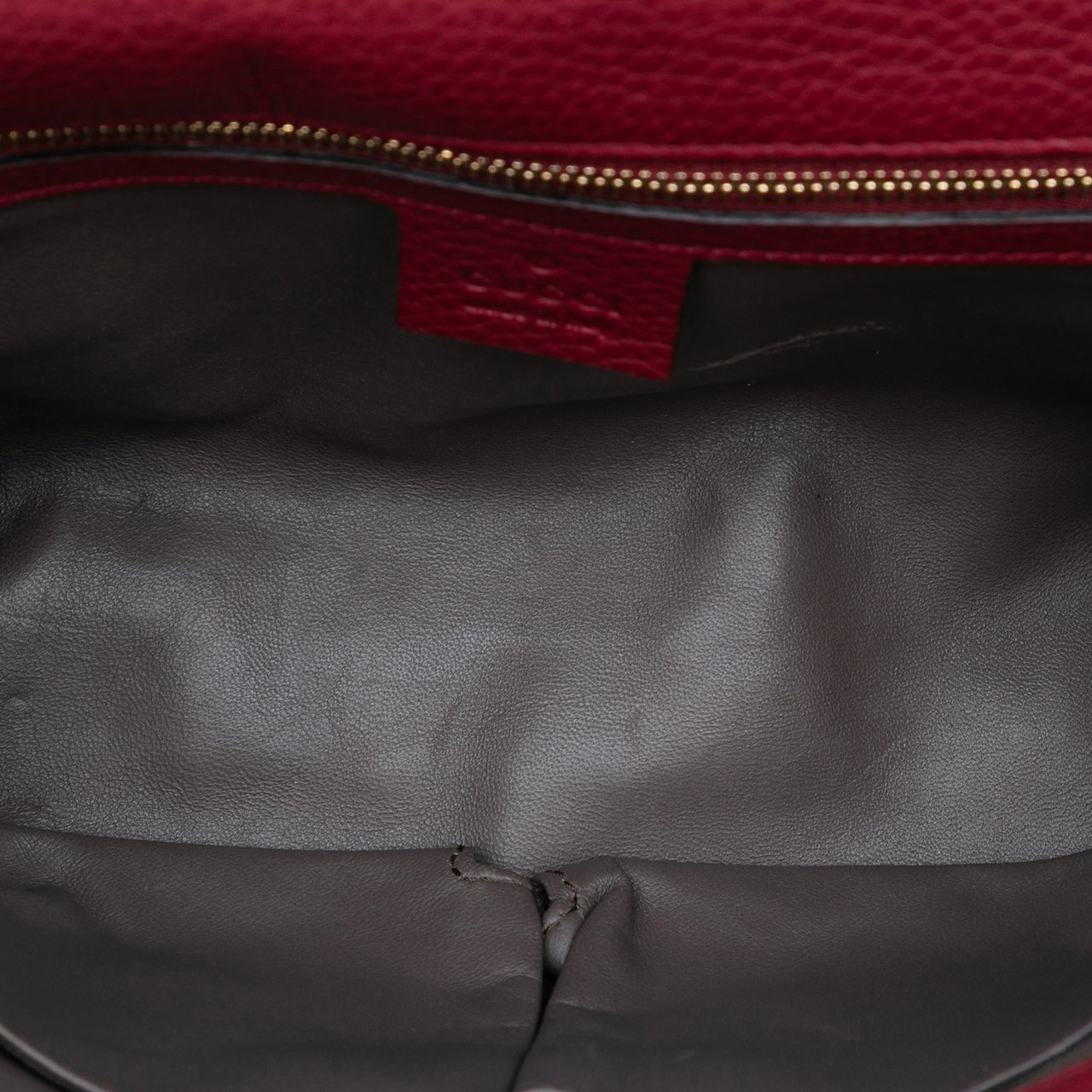 Gucci Medium Leather Miss Bamboo Crossbody Rood