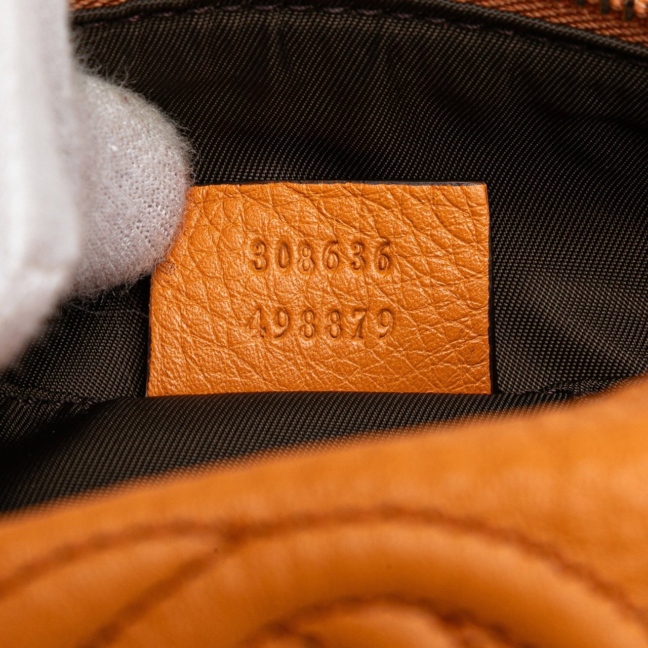 Gucci Leather Soho Cosmetic Pouch Oranje