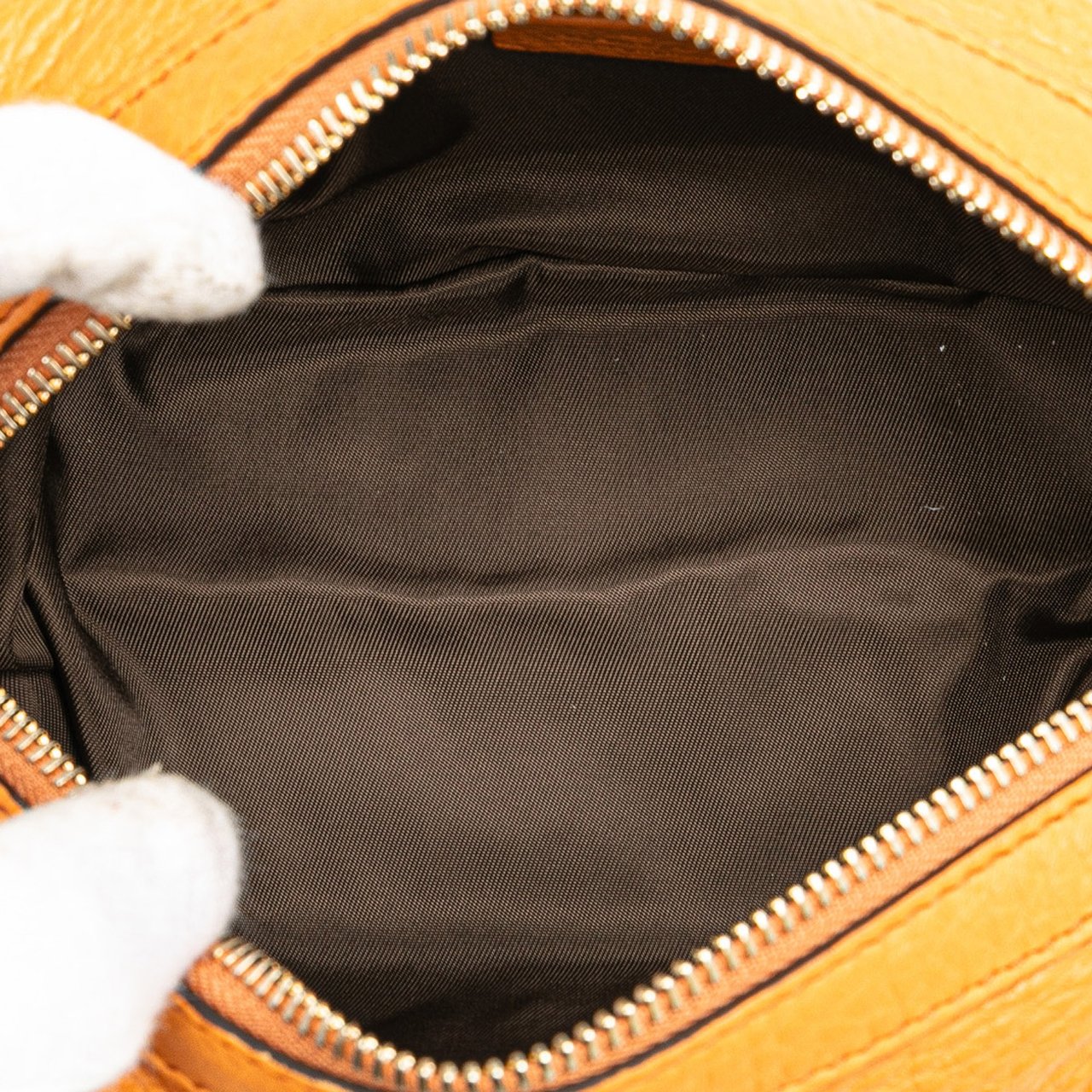 Gucci Leather Soho Cosmetic Pouch Oranje