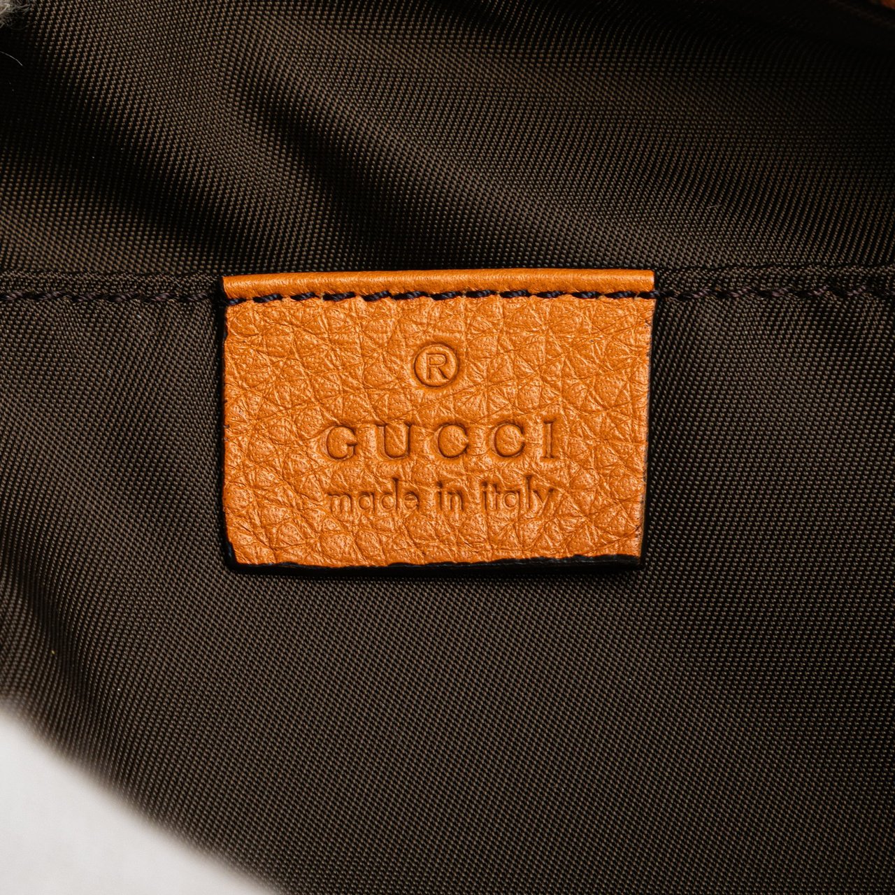 Gucci Leather Soho Cosmetic Pouch Oranje