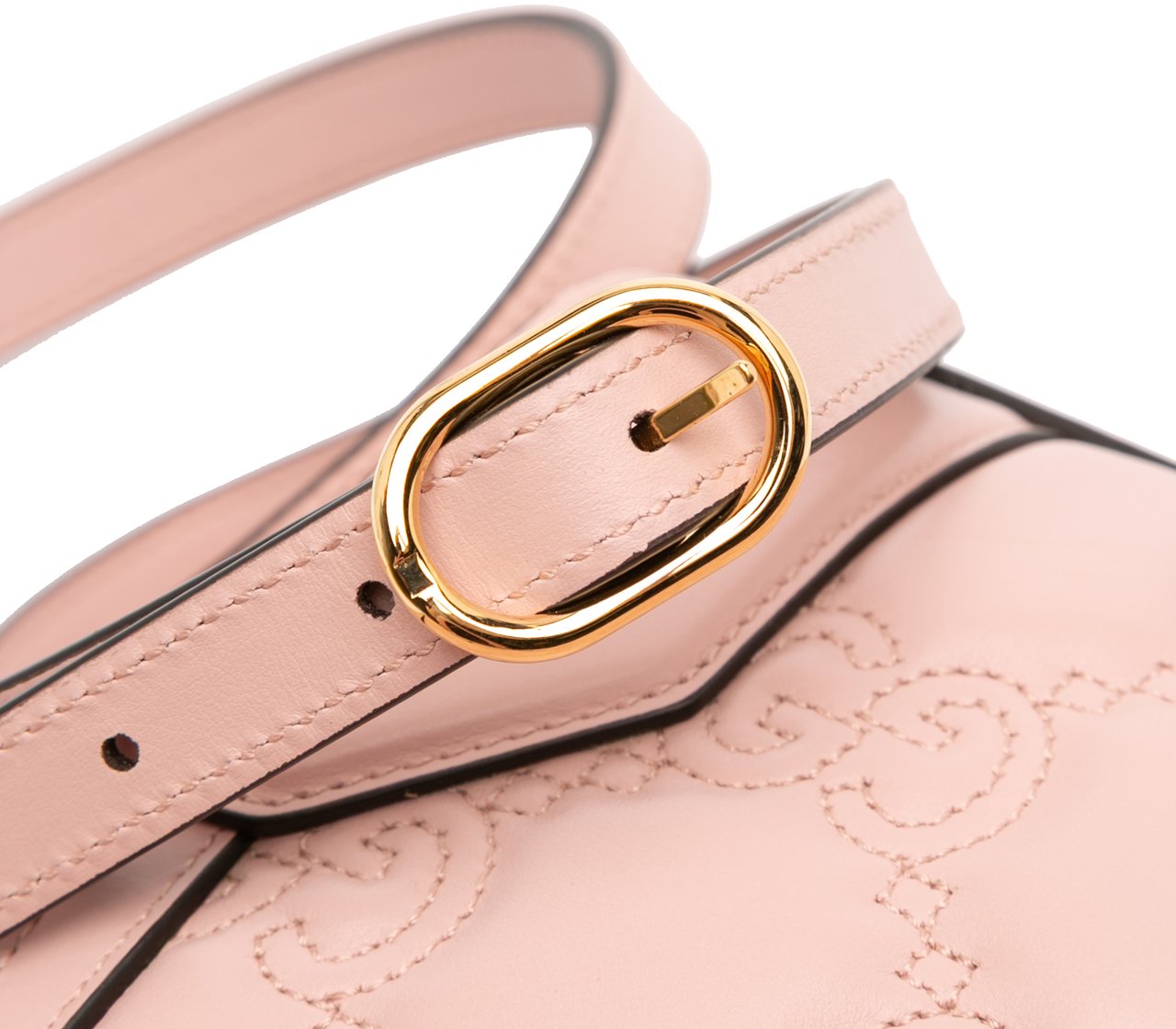 Gucci Mini GG Matelasse Leather Top Handle Bag Roze