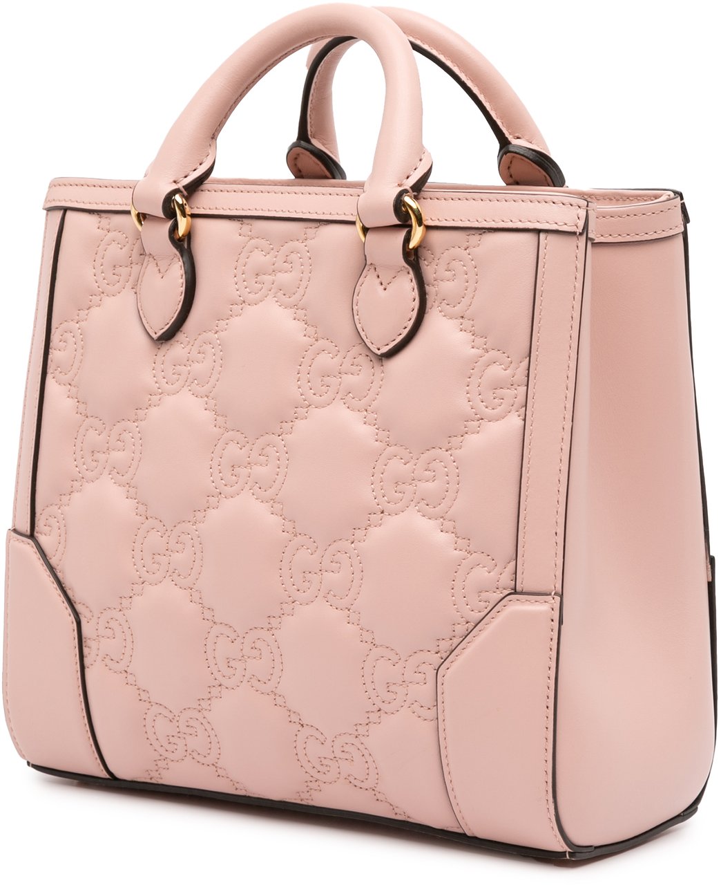 Gucci Mini GG Matelasse Leather Top Handle Bag Roze