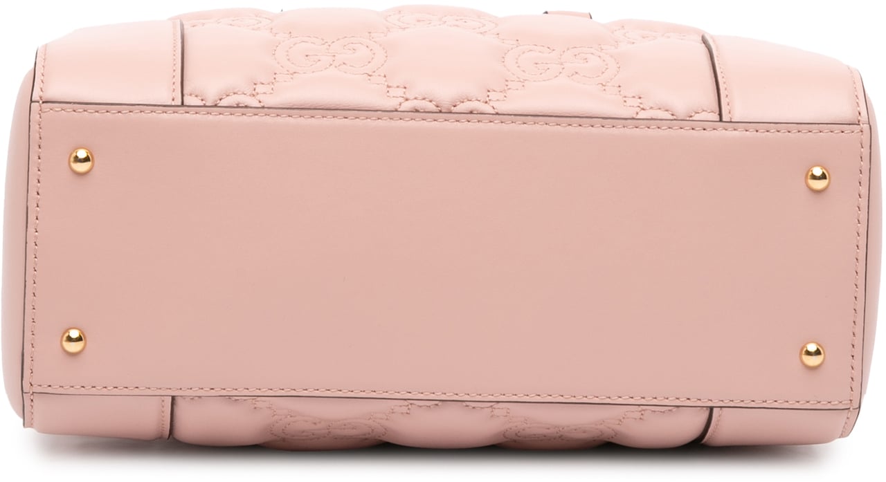 Gucci Mini GG Matelasse Leather Top Handle Bag Roze