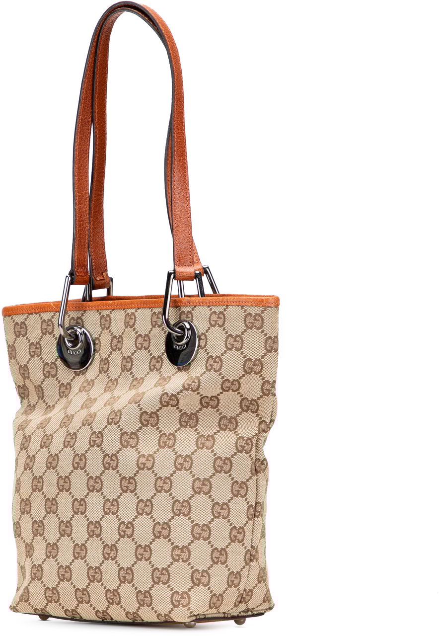 Gucci GG Canvas Eclipse Tote Bruin