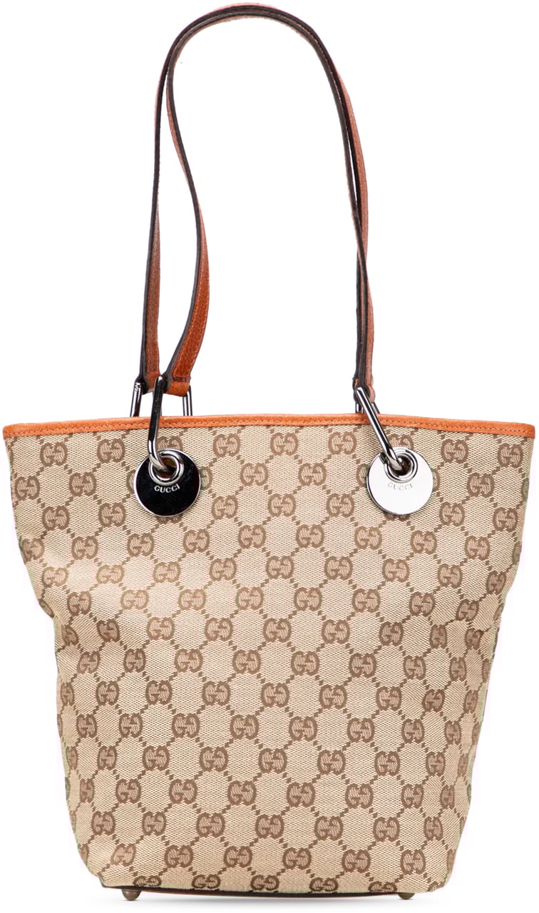 Gucci GG Canvas Eclipse Tote Bruin