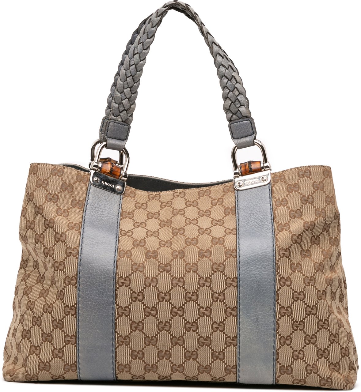 Gucci GG Canvas Bamboo Libeccio Tote Bruin