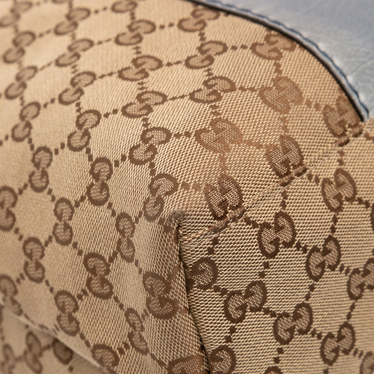 Gucci GG Canvas Bamboo Libeccio Tote Bruin