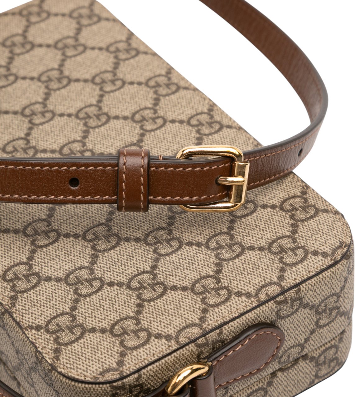 Gucci GG Supreme Interlocking G Crossbody Bruin