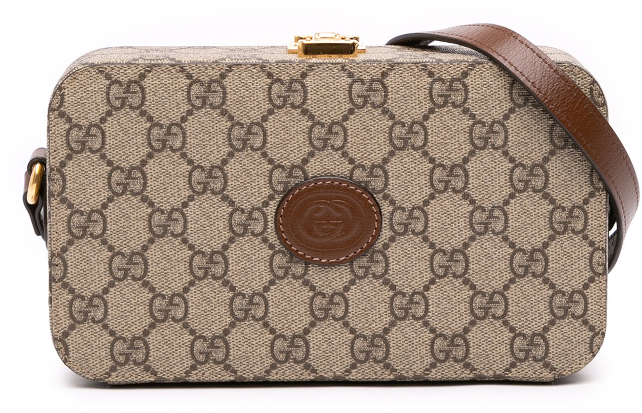 Gucci GG Supreme Interlocking G Crossbody Bruin