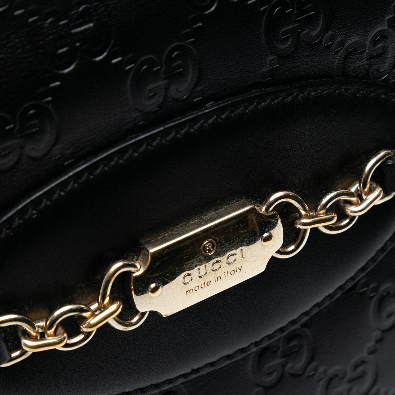 Gucci Guccissima Punch Tote Zwart