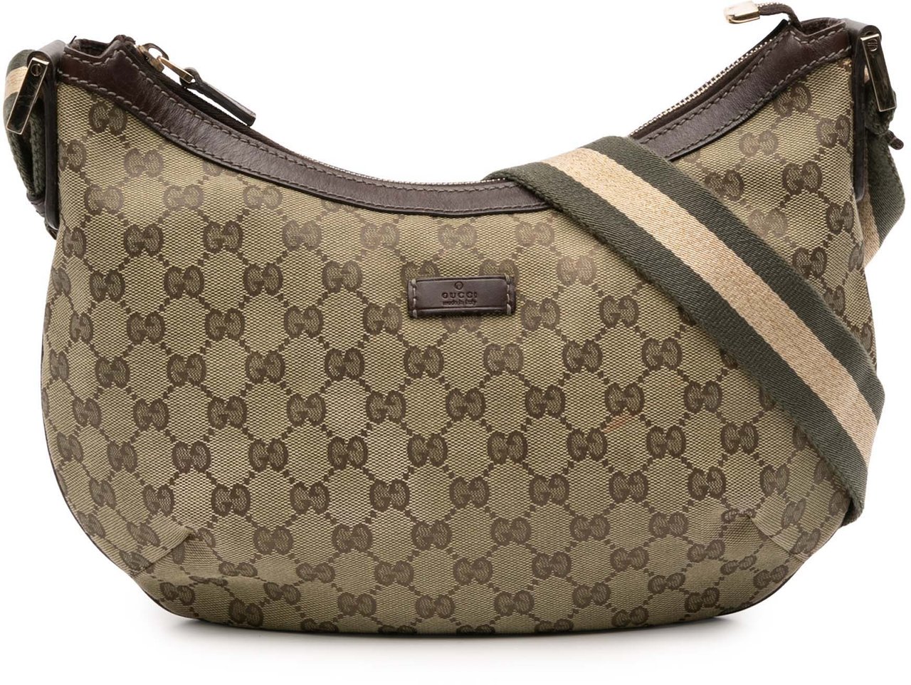 Gucci GG Canvas Web Crossbody Bruin