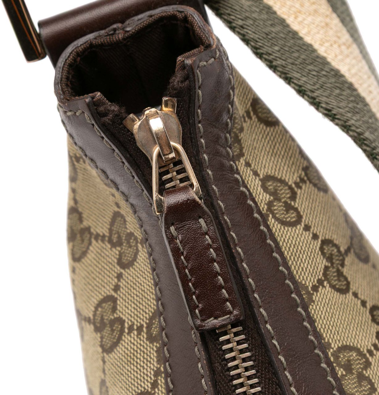 Gucci GG Canvas Web Crossbody Bruin