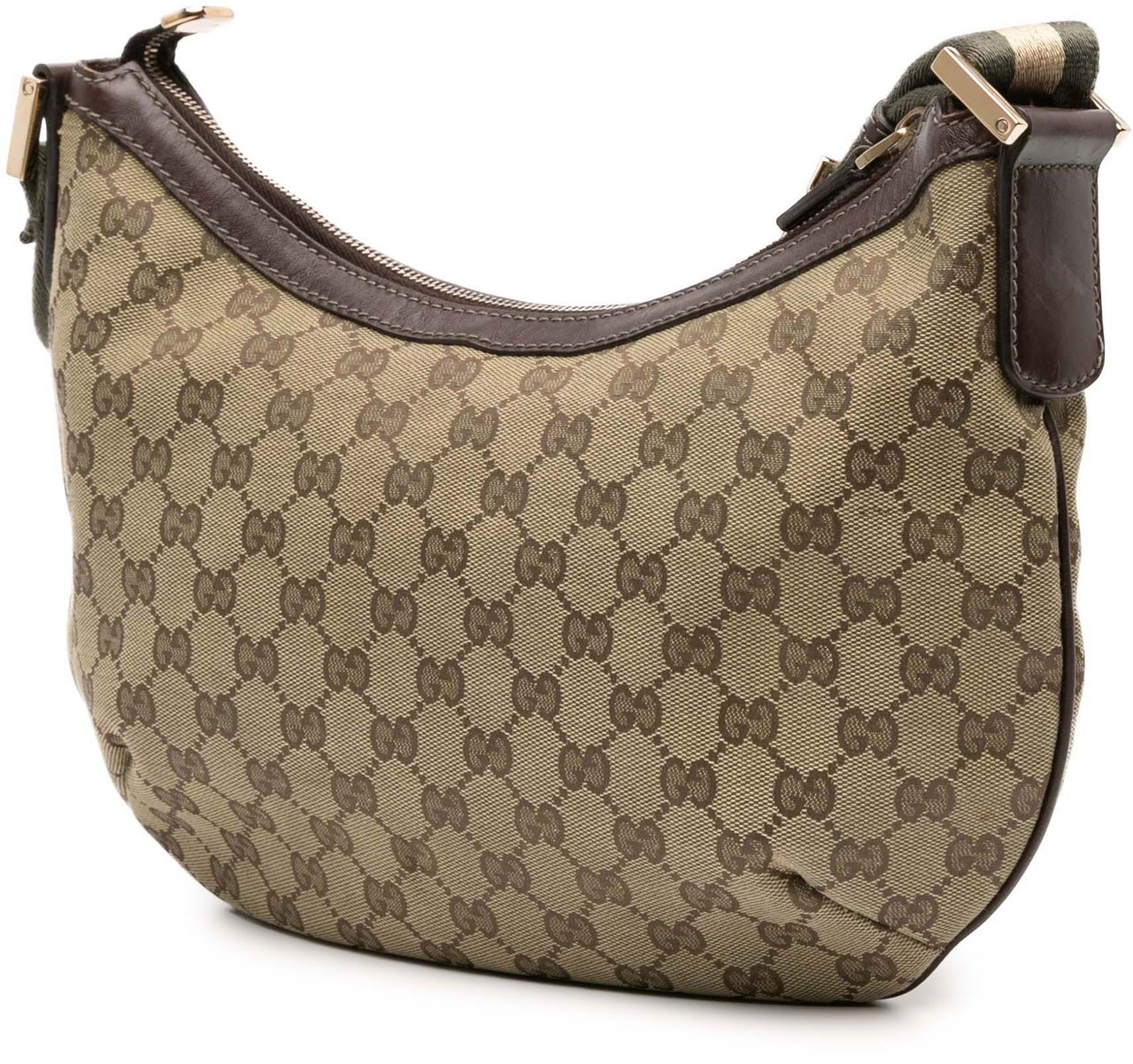Gucci GG Canvas Web Crossbody Bruin