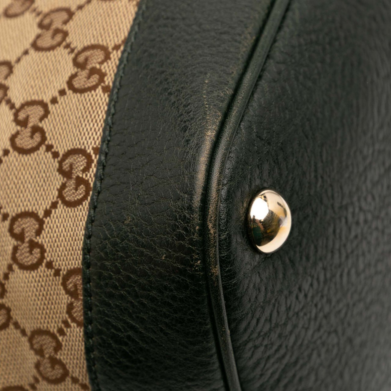 Gucci Large GG Canvas Charm Dome Satchel Bruin