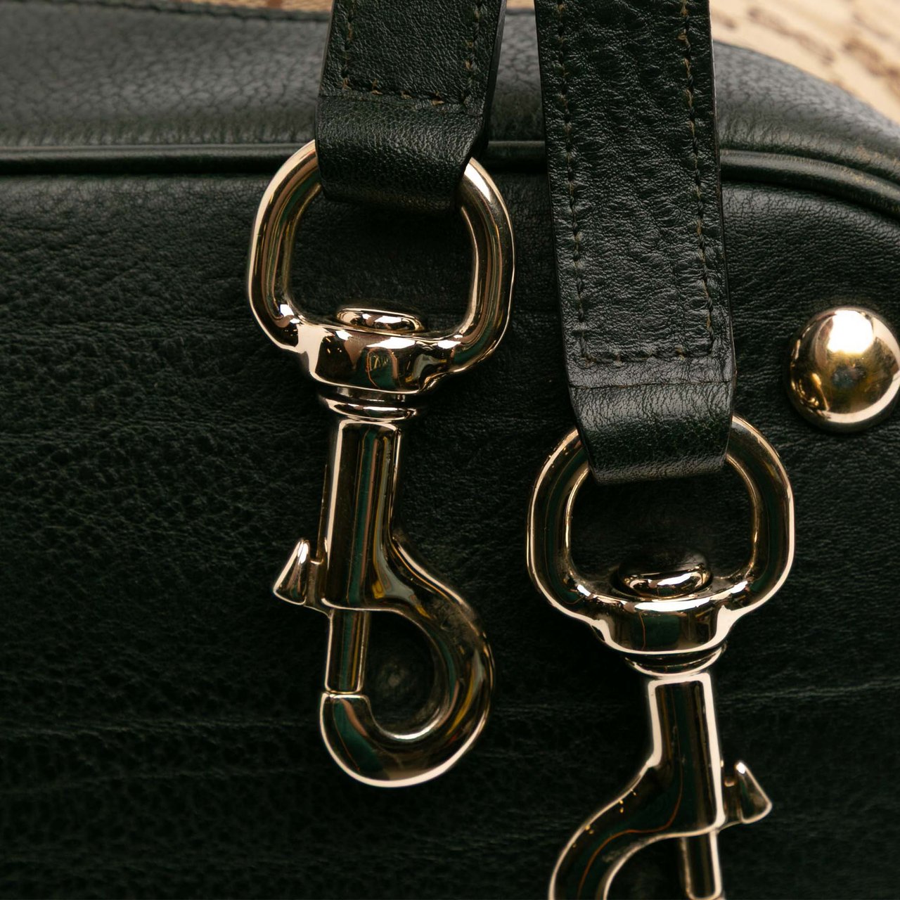 Gucci Large GG Canvas Charm Dome Satchel Bruin