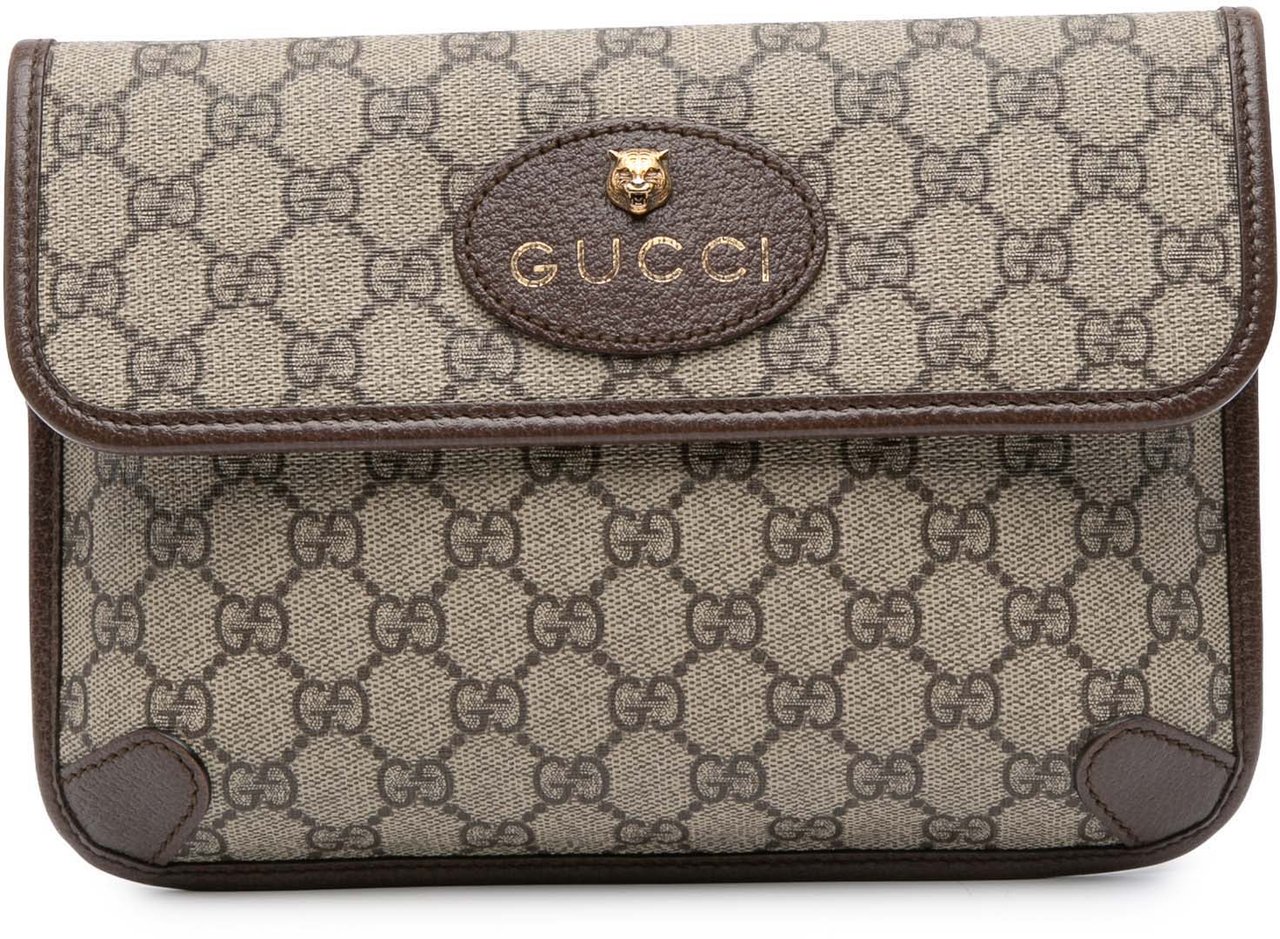 Gucci GG Supreme Web Neo Vintage Belt Bag Bruin