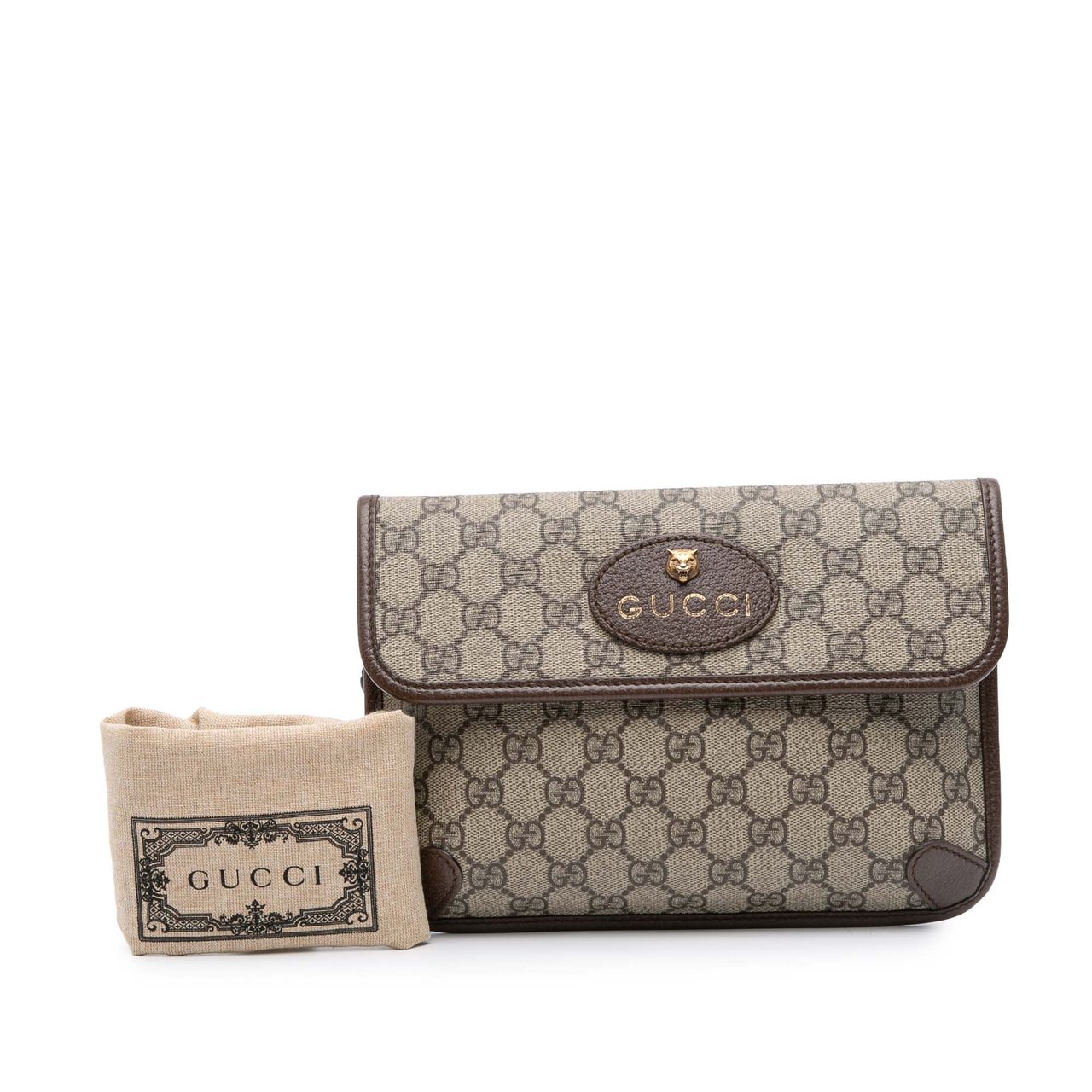 Gucci GG Supreme Web Neo Vintage Belt Bag Bruin