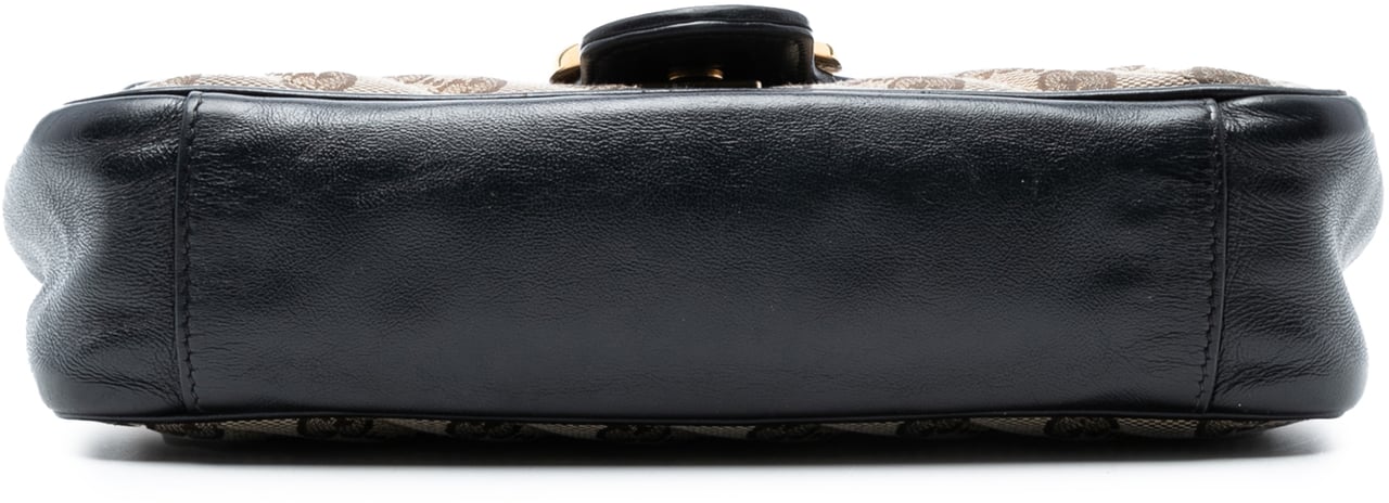 Gucci Medium GG Marmont Matelasse Diagonal GG Canvas Shoulder Bag Bruin