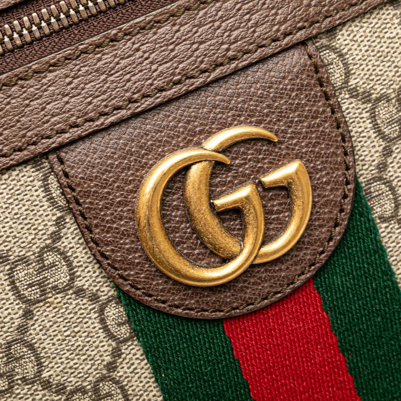 Gucci Medium GG Supreme Ophidia Crossbody Bruin