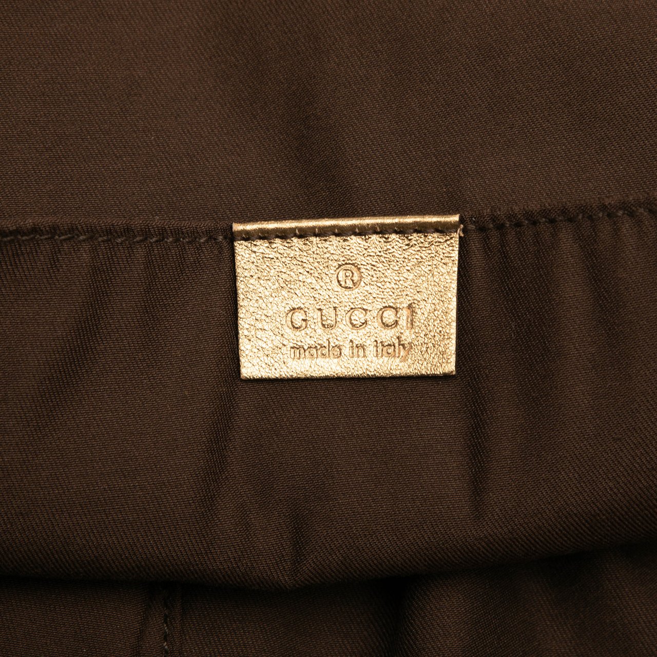 Gucci GG Canvas Web Tote Bruin