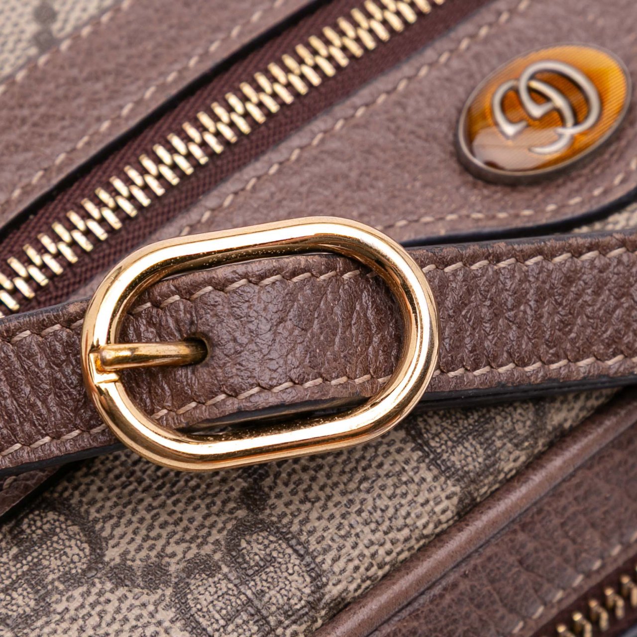 Gucci Mini GG Supreme Ophidia Crossbody Bruin