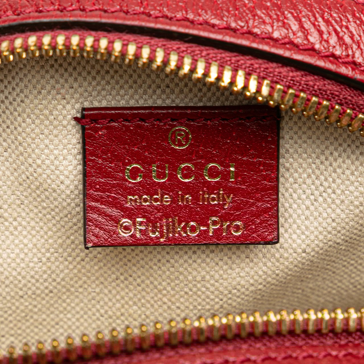 Gucci Micro GG Supreme Doraemon Round Crossbody Bruin