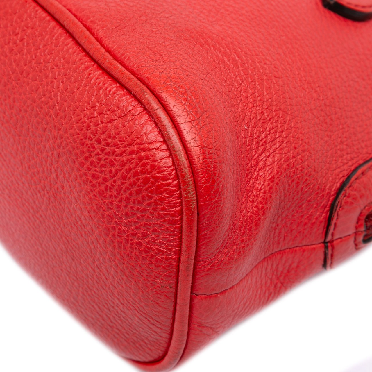 Gucci Mini Leather Web Dome Satchel Rood