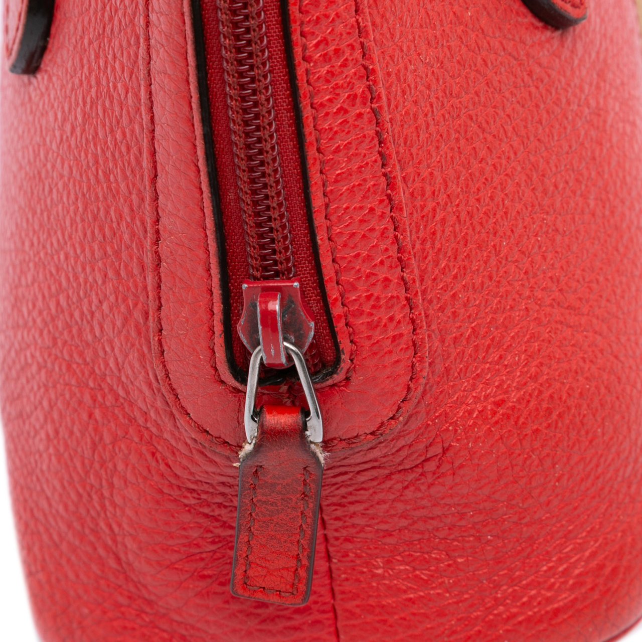 Gucci Mini Leather Web Dome Satchel Rood