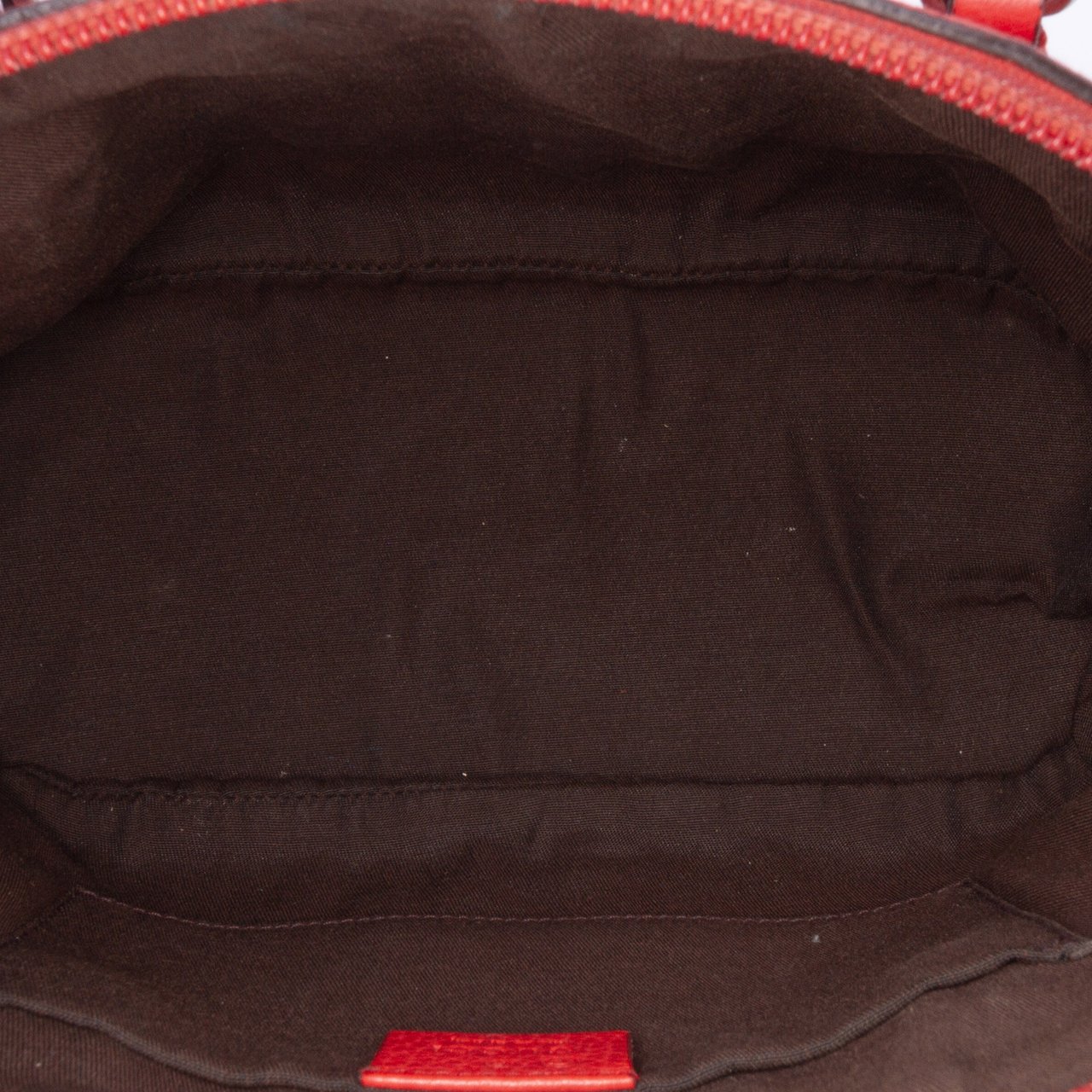 Gucci Mini Leather Web Dome Satchel Rood