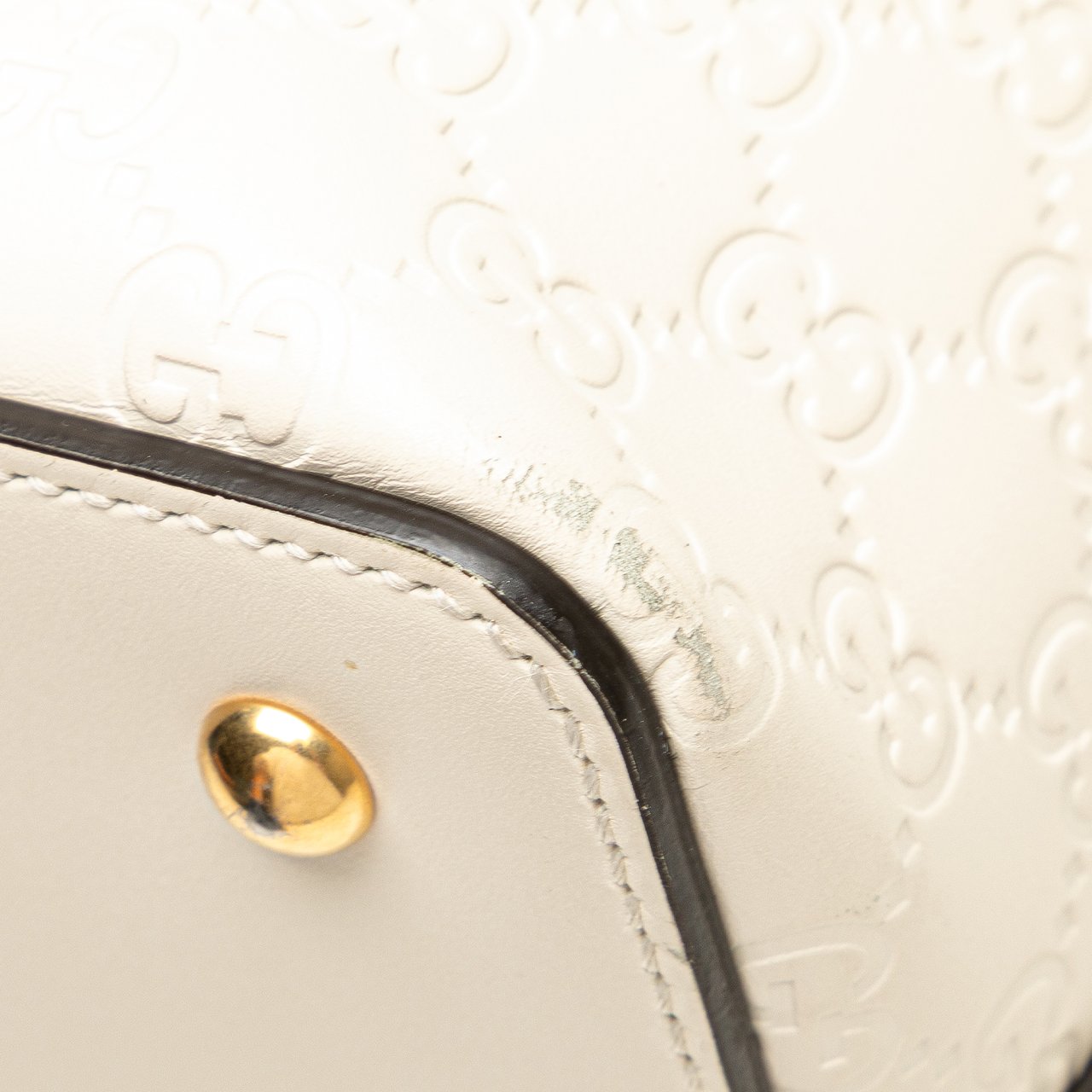 Gucci Guccissima Linea A Fold Over Satchel Wit